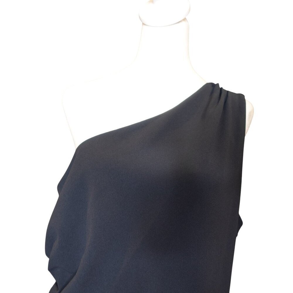 NEW Sachin & Babi Cece One shoulder crepe Evening gown in Navy Women's size 14 - Picture 5 of 13